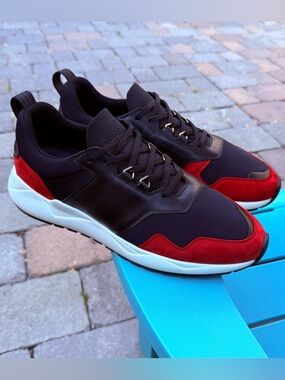 Men’s Buscemi Black/Red/white Ventura Retro Sneakers - Euro Size 45 - US Size 12